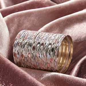 ขายส่งกำไลชุบ3โทน, กำไลแฟชั่นที่กำหนดเอง, เครื่องประดับหลากสี, เครื่องประดับทันสมัย3โทน, กำไลข้อมือสามสี - Product Image 3