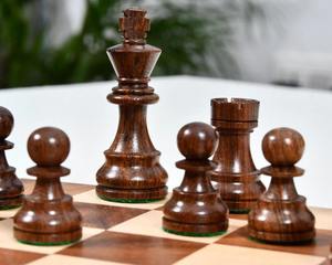 Pièces d'échecs de style Lardy français, roi de 3 pouces, fabriquées à la main en Sheesham et bois de buis, avec des reines supplémentaires au meilleur prix - Product Image 2