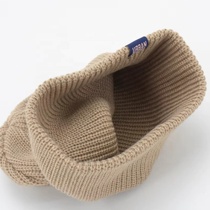 Custom Knit Cuffed Acrylic Slouchy Beanie,Streetwear Private Woven Label Logo Beanies,Fisherman Skull Hats <b>Winter</b> <b>Cap</b> - Product Image 4