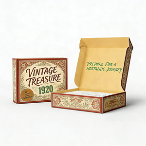 Emballage d'expédition personnalisé en papier biodégradable avec logo, échantillons gratuits, doublure en éponge, gaufrage pour vêtements et cosmétiques - Product Image 1