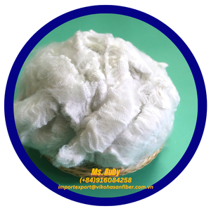 Vikohasan Fibra Cortada de Poliéster Reciclado Grado GRS 1.4D SD Blanco Sólido Hilo Seco para Relleno de Tejidos Punzonados y Hilados 0.9D - Product Image 5