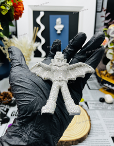 Cartoon Bat Moissanite Pendant 925 Silver Rhodium Plated Iced Out Themed Charm Unisex Hip Hop Style - Product Image 2