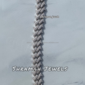 925 Silver Rhodium Plated Brilliant Cut 15mm Moissanite Custom Thorns Cuban Link Chain Necklace Iced Hiphop Party Wedding Unisex - Product Image 6