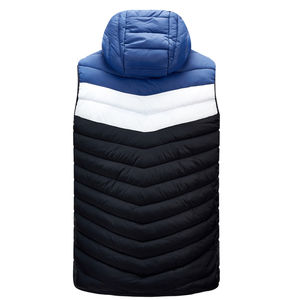 Chaqueta de hombre con diseño de paneles 2026, chaleco con cremallera y capucha, cálida, a juego de colores, chaquetas y abrigos de invierno para hombre, moda casual, chalecos para hombre - Product Image 4