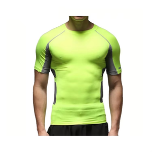 <b>Custom</b> <b>Compression</b> Short Sleeve UPF50 Breathable Rash Guard for MMA and BJJ Heat-Transfer Printed customized rashguard - Product Image 4