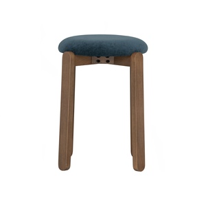 Mid-Century Modern Stackable Upholstered Comfortable <b>Stool</b> with Beech Wood Legs Dining <b>Stool</b> for Villa - Product Image 2