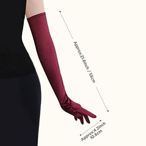 Gants de mariée élégants et légers en polyester, longs gants de soirée pour opéra, bal de promo, costumes, disponibles en plusieurs couleurs pour mariages - Product Image 3