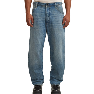 Jeans en denim 3D coupe droite décontractée pour homme, lavage doux, jambe sculptée, mode automne-hiver, vente en gros OEM ODM - Product Image 1