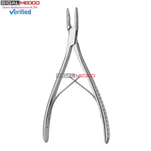 Rongeur à os manuel à double action 10x18mm en acier inoxydable, design droit et courbé, forceps chirurgical certifié CE - Product Image 5