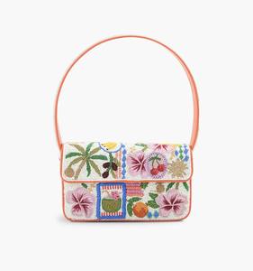 Sac messager léger et grande capacité pour femme, style bohème moderne indien, brodé et perlé, fait main, idéal pour les soirées d'été - Product Image 1