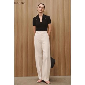 Wholesale Vietnam Women's Black Zip Collar T Shirt Short Sleeve Pullover Slim Fit Casual Summer <b>Top</b> OEM ODM service [A8007] - Product Image 5