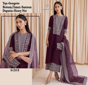 Élégant hiver Shalwar Kameez en renard Georgette Santoon bas intérieur lourd Net Dupatta grandes tailles 7XL indien pakistanais vêtements - Product Image 1