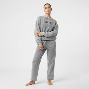 Conjunto Deportivo Oversize para Mujer, Sudadera con Lavado Ácido y Pantalones Jogger, Dos Piezas, Ropa Casual de Moda Urbana, OEM ODM - Product Image 3