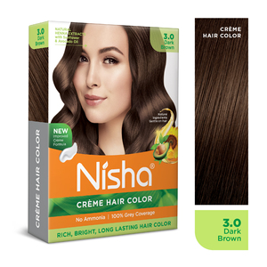 นิชา ครีมเปลี่ยนสีผมถาวร ปิดผมขาวได้ 100% สีน้ำตาลเข้ม สำหรับผู้หญิง ขนาด 20 กรัม+20 มล. แบบซอง ใช้ได้กับทุกสภาพเส้นผม - Product Image 5