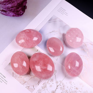 Pierres de palmier en quartz rose naturel, pierres polies, pierres de main, spécimens de cristaux décoratifs pour la décoration de la maison et du bureau, vente en gros - Product Image 2