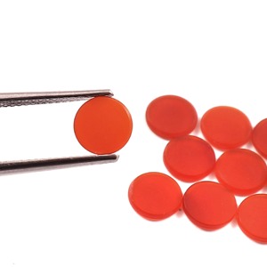 Disque rond plat en cornaline naturelle polie, pierre précieuse en vrac pour la fabrication de bijoux, artisanat DIY, fournisseur en gros de pierres - Product Image 2