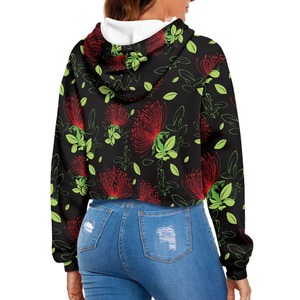 Hauts à capuche courts pour femmes, sublimation, lavables, antibactériens, nouvelle collection, vêtements décontractés - Product Image 3