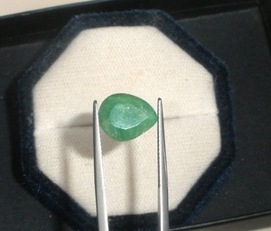 12 x 10mm Emerald Pear loose natural <b>gem</b> for <b>Crafts</b>, Jewelry and <b>Gem</b> Collecting - Product Image 3