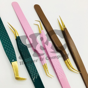 Nuevas llegadas Pinzas para extensiones de pestañas Pinzas para pestañas Top Rank Pinzas para pestañas Acero inoxidable Logotipo sostenible Oferta VISÓN - Product Image 1