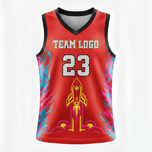 New Arrival Men's Sublimation Basketball Jerseys 100% Polyester Breathable Summer Sleeveless Quick Dry Custom Logo - Product Image 1