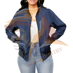 Knitted Breathable Material Made <b>Women</b> Satin <b>Jacket</b> New Arrival High Quality Fashion Winter Satin <b>Jacket</b> for <b>Women</b> - Product Image 4