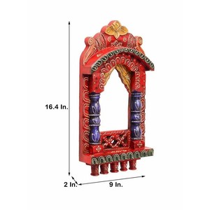 Cadre décoratif en bois de teck sculpté - Motif traditionnel de Jaipur - Vente en gros - Product Image 3