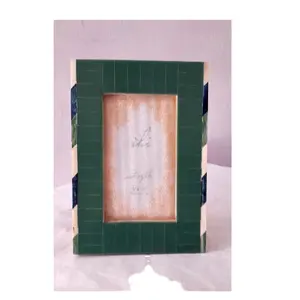 High Quality Quatrefoil Rectangular Picture <b>Frame</b> <b>6x4</b>" Natural Polished Classic Elegant Resin Design Glass for Home Decoration - Product Image 1