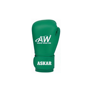 Gants de boxe Askar Wear Ind pour entraînement adulte, fermeture Velcro, vert, en PU, doigts entièrement couverts - Product Image 3