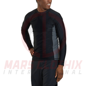 Best Selling Polyester Spandex Fabric <b>Men</b> Rash Guard Cheap Rate Quick Dry <b>Men</b> Rash Guard <b>For</b> Online Sale - Product Image 2