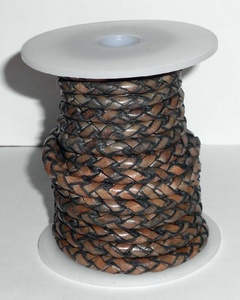 Factory Production of High-Quality Round Leather Cord <b>Braided</b> Sewn for DIY Craft Jewelry Beading Cords 2m 3mm 4mm 5mm 6mm - Product Image 4