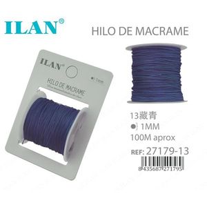 Filo per Macramè ILAN 1mm 100m Blu per Lavori Artigianali - Product Image 3