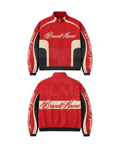 Newest Design 2026 Windbreaker Tracksuit Set Red Black Beige Color Blocking Zipper Jacket <b>Shorts</b> Quick Dry Sporty Spring Wear - Product Image 5