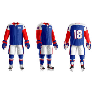 Ensemble Maillot et Pantalon de Hockey sur Glace pour Hommes, Coupe Personnalisée, Tissu Respirant, Service OEM pour Équipes/Clubs et Joueurs Individuels - Product Image 1