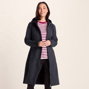 <b>Women's</b> <b>Waterproof</b> Softshell <b>Jacket</b> Plus Size Hooded Zip Up Windproof Long Coat for <b>Running</b> Outdoor Wear - Product Image 2