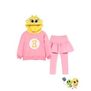 Conjunto de 2 Piezas de Ropa para Niñas Estilo Coreano OZKIZ, para 2-6 Años, Moda Infantil al por Mayor con Estampado de Dibujos Animados para Primavera/Otoño - Product Image 1