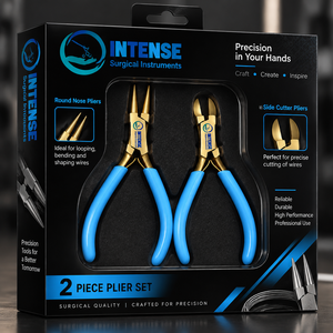 Professional 2 Piece Jewelry Making <b>Pliers</b> <b>Set</b> Round Nose <b>Plier</b> Side Cutter <b>Plier</b> Blue Handle Precision Hand Tools For Wire - Product Image 6
