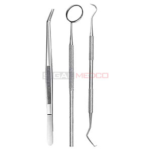 Basic Economy Professional Dental Hygiene Kit Stainless Steel <b>Plaque</b> <b>Remover</b> Set with Tartar Scraper <b>Tooth</b> Pick Dental Scaler - Product Image 1