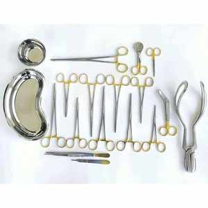 Juego de Instrumentos Quirúrgicos de Obstetricia Canina Reutilizables, Kit de 17 Piezas de Acero Inoxidable de Dentavex - Product Image 1