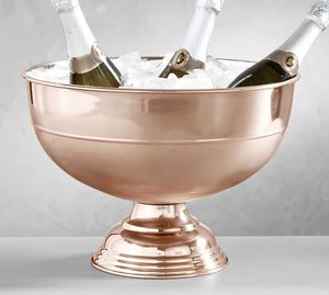 Premium hammered bucket large capacity beverage tub stylish party cooler modern drink bucket metal <b>serving</b> bowl ice drinks - Product Image 4