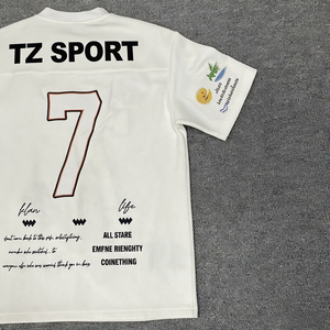 Camiseta de Verano para Hombre, Personalizada con Serigrafía, Hombros Caídos, Corte Holgado, Color Gris Desgastado, Estilo Vintage, 100% Algodón, con Pantalones Cortos - Product Image 2