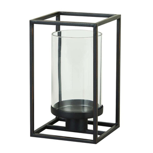 <b>Black</b> Metal Candle Stand with 3 Glass Votives Heat Resistant for Home Decoration Metal Glass Votives Candle Holder - Product Image 2
