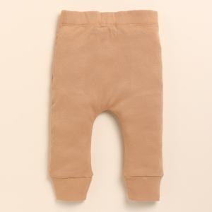 Leggings en bambou élasthanne biologique de qualité supérieure avec cordon de serrage Pantalons et shorts camel pour bébé - Product Image 2