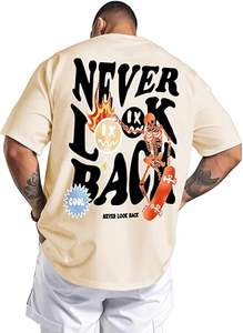 Camisetas Gráficas para Hombre, Camisetas Vintage con Estampado de Letras Grandes, Cuello Redondo Informal, Top de Algodón de Manga Corta, Ropa Urbana de Rapero - Product Image 6