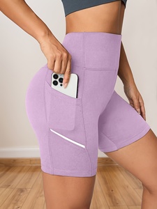 Shorts de yoga premium pour femmes, sans coutures, vêtements de sport actifs, taille haute, vêtements de fitness, shorts extensibles, vêtements de sport athlétiques. - Product Image 4