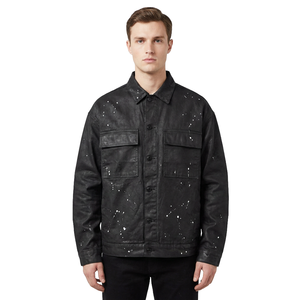 Veste en coton ciré pour homme, imperméable, respirante, coupe-vent, à capuche, pour le travail en extérieur, veste utilitaire, veste de terrain décontractée - Product Image 2