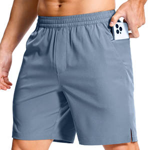 High Performance Men's Quick Dry Lightweight Athletic <b>Shorts</b> for Running Gym Tennis Solid Pattern Active <b>Zipper</b> Design <b>Shorts</b> - Product Image 1