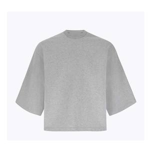 เสื้อครอปสีดำสำหรับผู้หญิงและผู้ชาย คอกลม ผ้าเจอร์ซีย์ระบายอากาศ 250 กรัม เสื้อยืดขายส่ง ดีไซน์วินเทจสุดฮิตใหม่ล่าสุด - Product Image 2