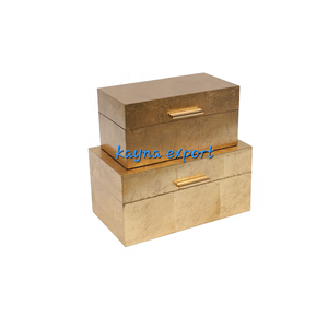 Caja de madera de diseño decorativo de lujo, mango de pata de metal con plataforma dorada, caja de regalo de la mejor calidad, proveedor al por mayor - Product Image 5