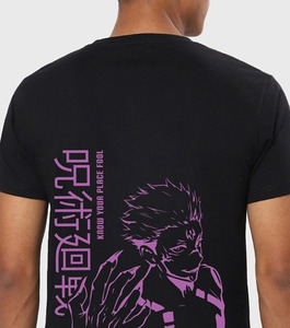 T-shirt en coton pour homme imprimé DTF personnalisé, qualité supérieure, col rond, décontracté, tissu respirant et doux, fabricant OEM et ODM - Product Image 2