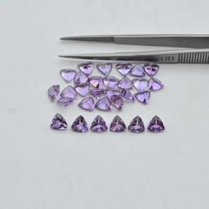 5mm Natural púrpura Brasil amatista facetado trillón excelente corte suelto piedras preciosas joyería mayorista fabricante a costo de fábrica - Product Image 3
